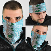 Cook Islands Tiare Maori With Conch Shell Neck Gaiter Pasifika Fest Polynesian Tattoo Turquoise