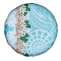 Cook Islands Tiare Maori With Conch Shell Spare Tire Cover Pasifika Fest Polynesian Tattoo Turquoise