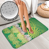 Cook Islands Tiare Maori With Conch Shell Bathroom Set Pasifika Fest Polynesian Tattoo Green
