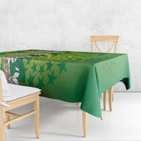 Cook Islands Tiare Maori With Conch Shell Tablecloth Pasifika Fest Polynesian Tattoo Green