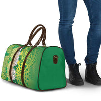 Cook Islands Tiare Maori With Conch Shell Travel Bag Pasifika Fest Polynesian Tattoo Green