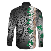 Cook Islands Tiare Maori With Conch Shell Family Matching Tank Maxi Dress and Hawaiian Shirt Pasifika Fest Polynesian Tattoo Black LT14 - Polynesian Pride