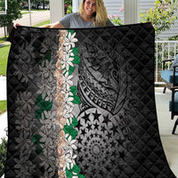 Cook Islands Tiare Maori With Conch Shell Quilt Pasifika Fest Polynesian Tattoo Black