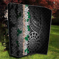 Cook Islands Tiare Maori With Conch Shell Quilt Pasifika Fest Polynesian Tattoo Black