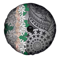 Cook Islands Tiare Maori With Conch Shell Spare Tire Cover Pasifika Fest Polynesian Tattoo Black