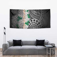 Cook Islands Tiare Maori With Conch Shell Tapestry Pasifika Fest Polynesian Tattoo Black