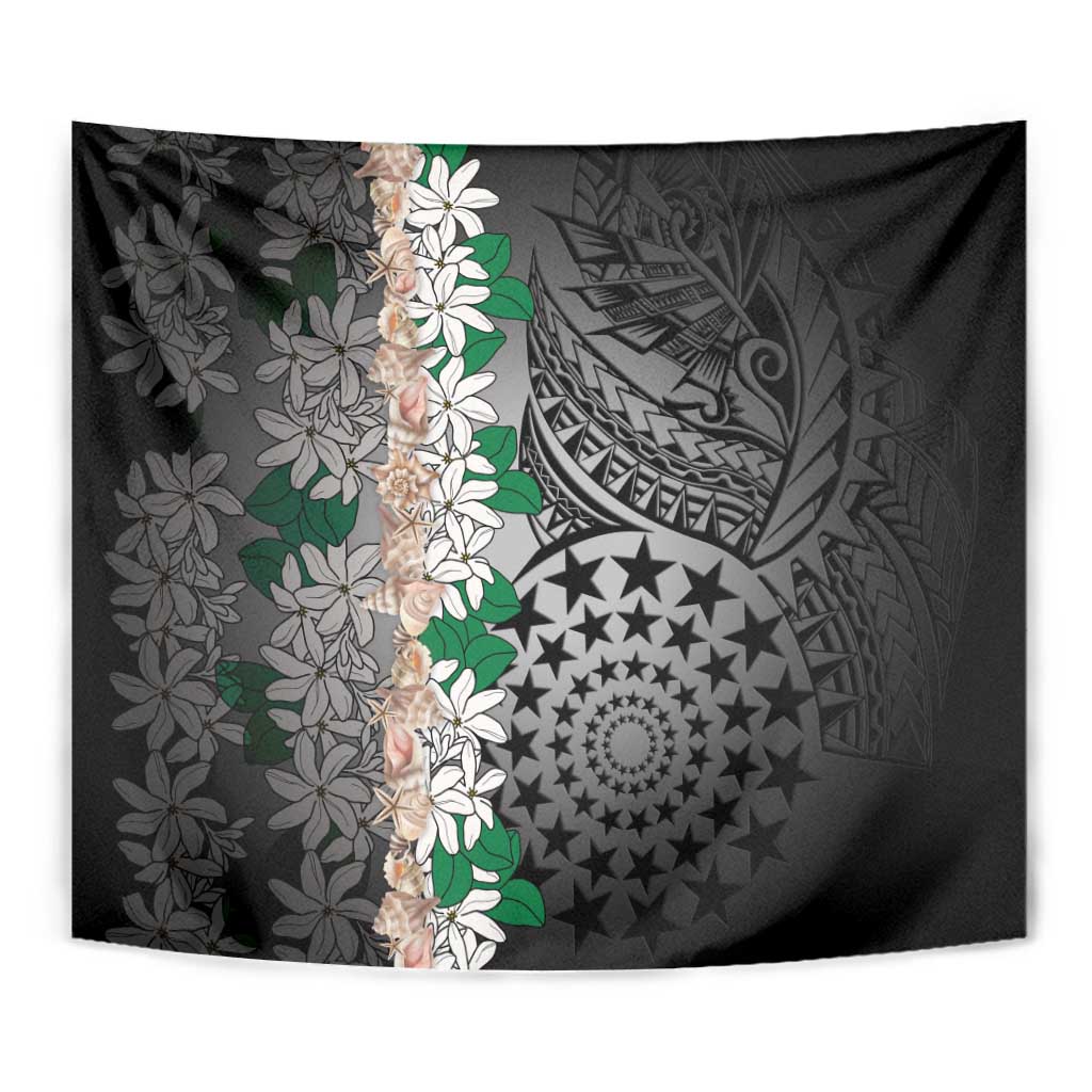 Cook Islands Tiare Maori With Conch Shell Tapestry Pasifika Fest Polynesian Tattoo Black