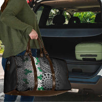 Cook Islands Tiare Maori With Conch Shell Travel Bag Pasifika Fest Polynesian Tattoo Black