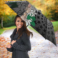 Cook Islands Tiare Maori With Conch Shell Umbrella Pasifika Fest Polynesian Tattoo Black