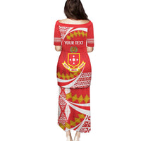 Personalised Kolisi Tonga College Atele Family Matching Puletasi and Hawaiian Shirt Mate Maa Tonga 142 Years Anniversary LT14 - Polynesian Pride