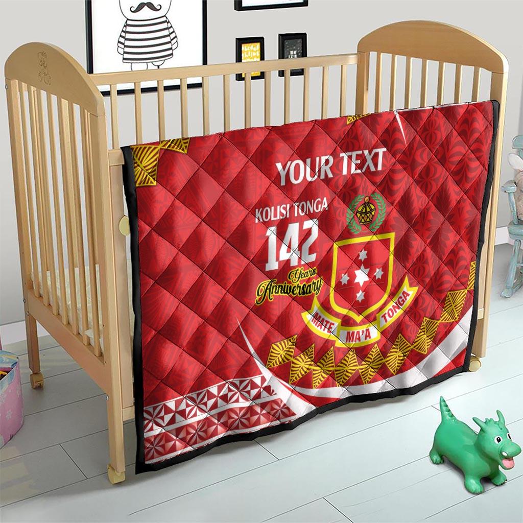 Personalised Kolisi Tonga College Atele Quilt Mate Maa Tonga 142 Years Anniversary