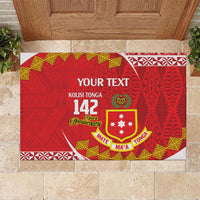 Personalised Kolisi Tonga College Atele Rubber Doormat Mate Maa Tonga 142 Years Anniversary