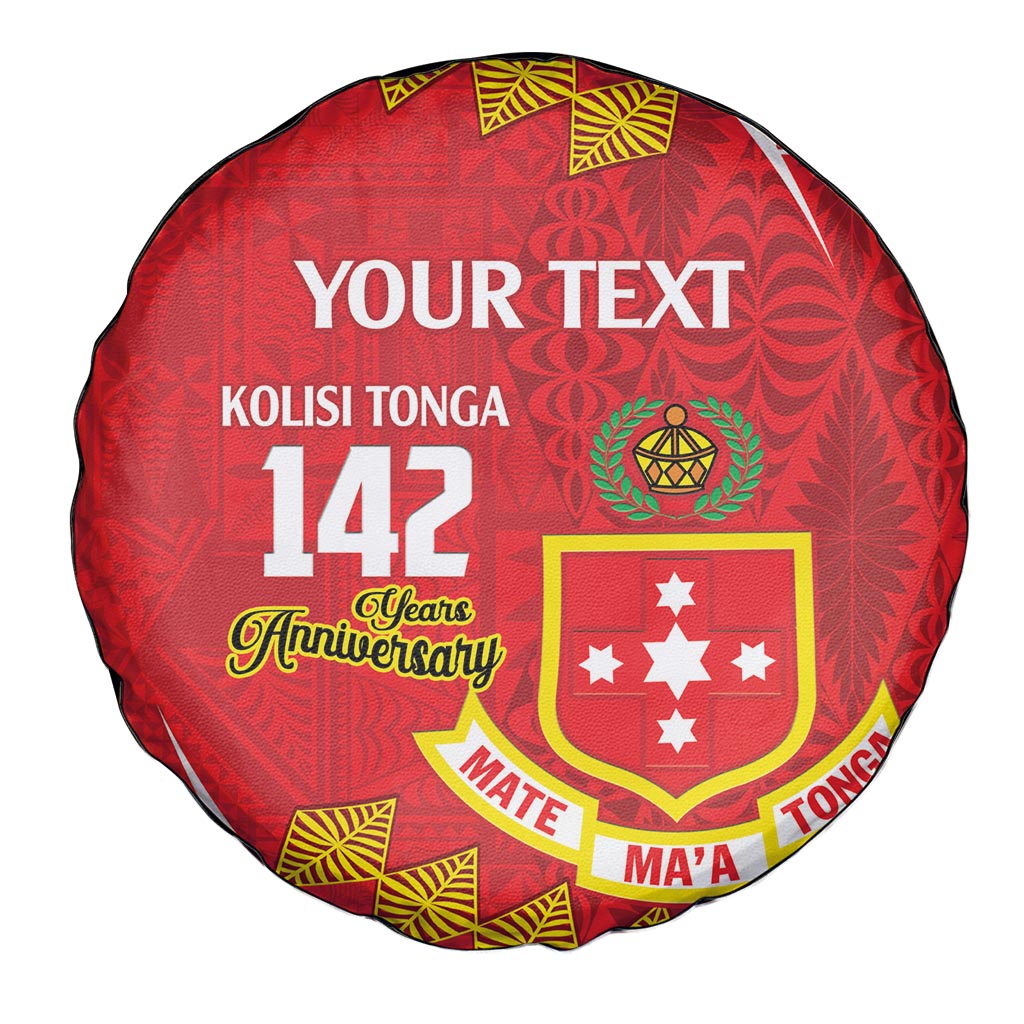 Personalised Kolisi Tonga College Atele Spare Tire Cover Mate Maa Tonga 142 Years Anniversary