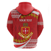 Personalised Kolisi Tonga College Atele Zip Hoodie Mate Maa Tonga 142 Years Anniversary LT14 - Polynesian Pride