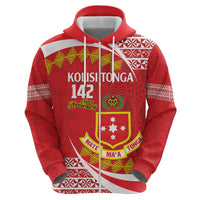 Personalised Kolisi Tonga College Atele Zip Hoodie Mate Maa Tonga 142 Years Anniversary LT14 - Polynesian Pride