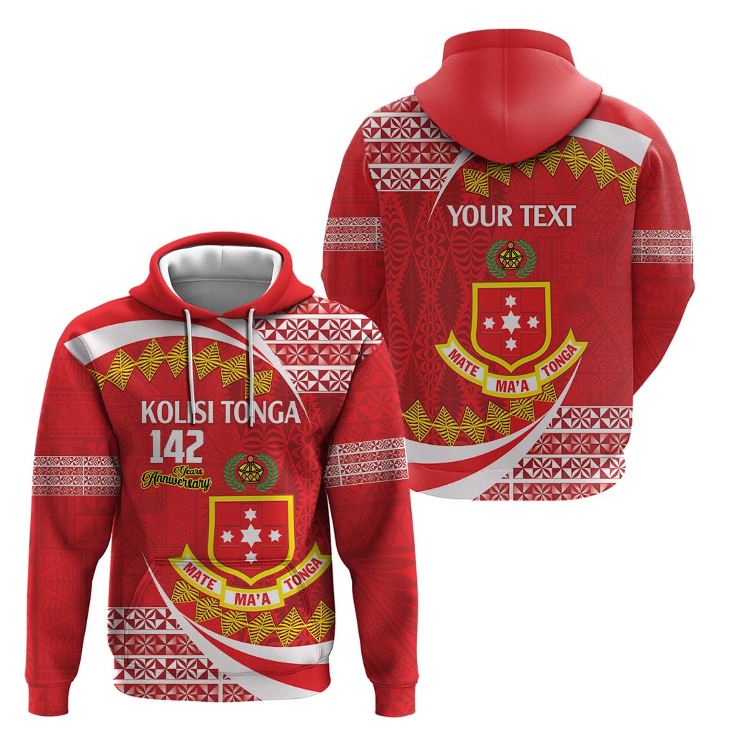 Personalised Kolisi Tonga College Atele Zip Hoodie Mate Maa Tonga 142 Years Anniversary LT14 - Polynesian Pride