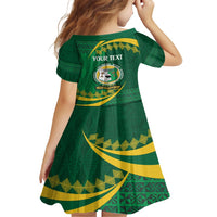 Personalised Tonga Liahona-Saineha High School Family Matching Long Sleeve Bodycon Dress and Hawaiian Shirt Happy 76 Years Anniversary