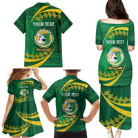 Personalised Tonga Liahona-Saineha High School Family Matching Puletasi and Hawaiian Shirt Happy 76 Years Anniversary LT14 - Polynesian Pride