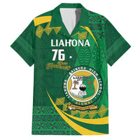 Personalised Tonga Liahona-Saineha High School Family Matching Summer Maxi Dress and Hawaiian Shirt Happy 76 Years Anniversary