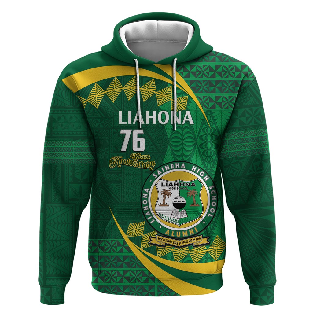 Personalised Tonga Liahona-Saineha High School Hoodie Happy 76 Years Anniversary