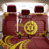 Personalised Tonga High School Back Car Seat Cover Happy 77 Years Anniversary