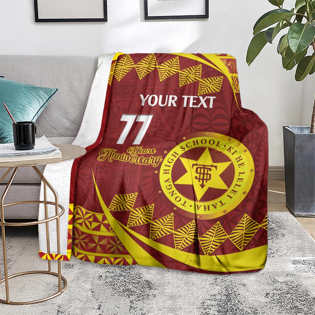 Personalised Tonga High School Blanket Happy 77 Years Anniversary