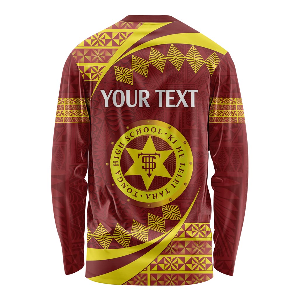 Personalised Tonga High School Long Sleeve Shirt Happy 77 Years Anniversary