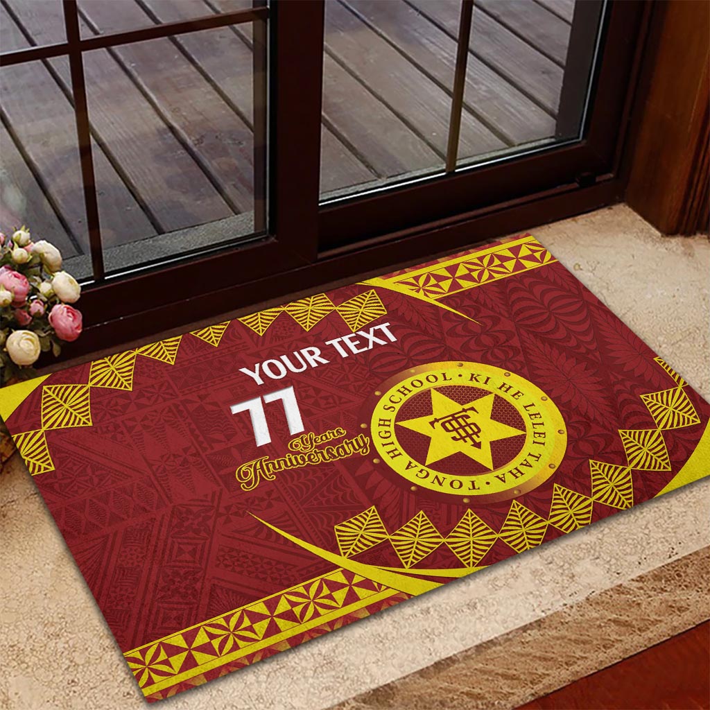 Personalised Tonga High School Rubber Doormat Happy 77 Years Anniversary