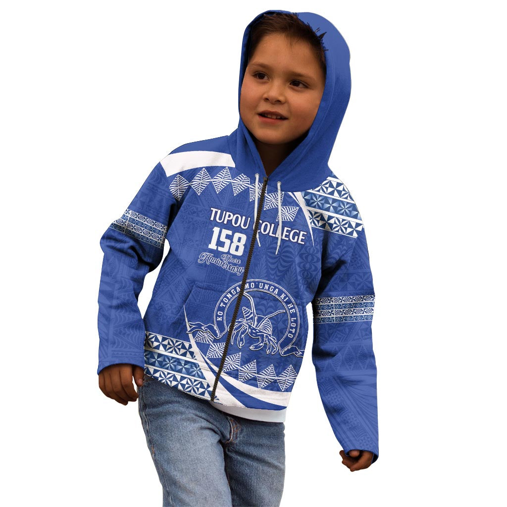 Personalised Tonga Tupou College Toloa Kid Hoodie Happy 158 Years Anniversary