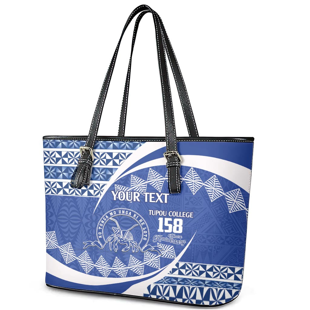 Personalised Tonga Tupou College Toloa Leather Tote Bag Happy 158 Years Anniversary