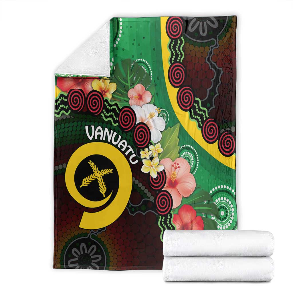 Long God Yumi Stanap Vanuatu Blanket Tropical Flowers Aboriginal Pattern