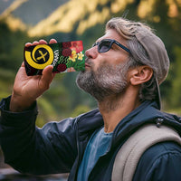 Long God Yumi Stanap Vanuatu 4 in 1 Can Cooler Tumbler Tropical Flowers Aboriginal Pattern