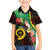 Long God Yumi Stanap Vanuatu Family Matching Short Sleeve Bodycon Dress and Hawaiian Shirt Tropical Flowers Aboriginal Pattern