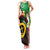 Long God Yumi Stanap Vanuatu Family Matching Tank Maxi Dress and Hawaiian Shirt Tropical Flowers Aboriginal Pattern