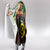 Long God Yumi Stanap Vanuatu Hooded Blanket Tropical Flowers Aboriginal Pattern