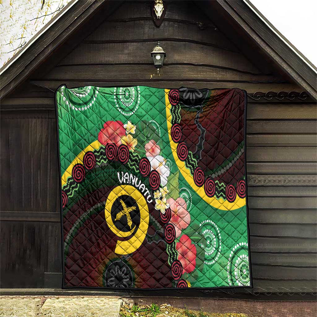 Long God Yumi Stanap Vanuatu Quilt Tropical Flowers Aboriginal Pattern