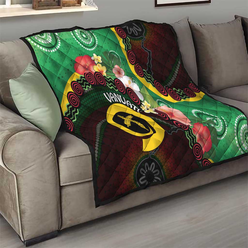 Long God Yumi Stanap Vanuatu Quilt Tropical Flowers Aboriginal Pattern