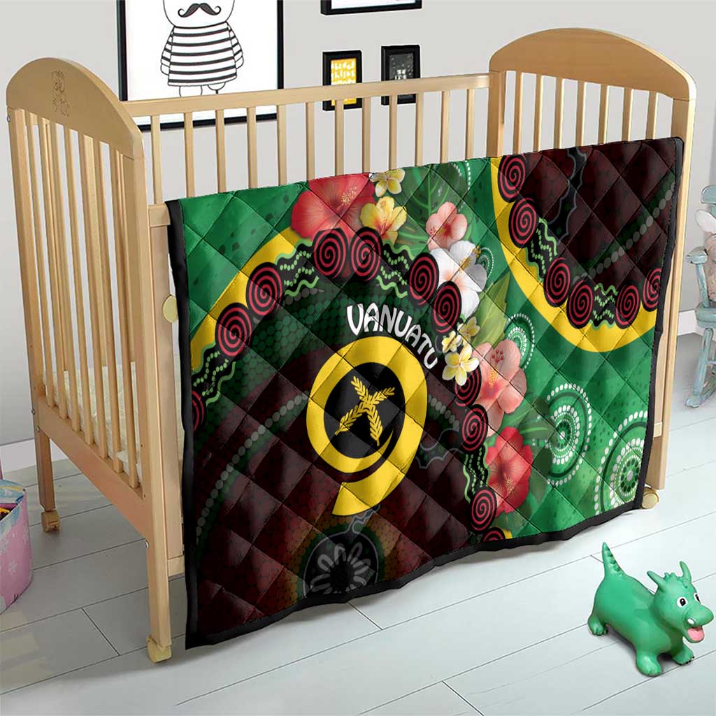 Long God Yumi Stanap Vanuatu Quilt Tropical Flowers Aboriginal Pattern