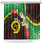 Long God Yumi Stanap Vanuatu Shower Curtain Tropical Flowers Aboriginal Pattern