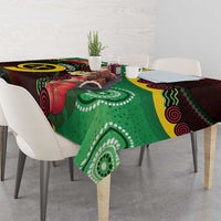 Long God Yumi Stanap Vanuatu Tablecloth Tropical Flowers Aboriginal Pattern