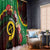 Long God Yumi Stanap Vanuatu Window Curtain Tropical Flowers Aboriginal Pattern