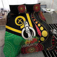 Tamtam Drum Vanuatu Bedding Set Boar Tusk Aboriginal Flag Style