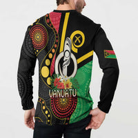 Tamtam Drum Vanuatu Button Sweatshirt Boar Tusk Aboriginal Flag Style