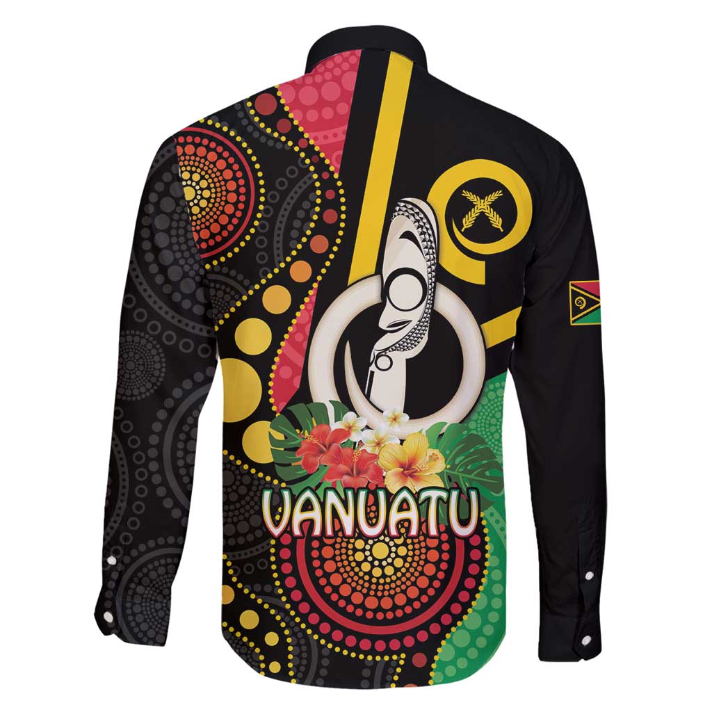Tamtam Drum Vanuatu Family Matching Mermaid Dress and Hawaiian Shirt Boar Tusk Aboriginal Flag Style