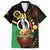 Tamtam Drum Vanuatu Family Matching Tank Maxi Dress and Hawaiian Shirt Boar Tusk Aboriginal Flag Style