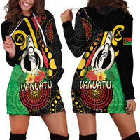 Tamtam Drum Vanuatu Hoodie Dress Boar Tusk Aboriginal Flag Style