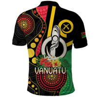 Tamtam Drum Vanuatu Polo Shirt Boar Tusk Aboriginal Flag Style