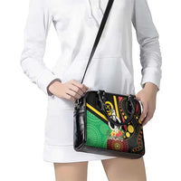 Tamtam Drum Vanuatu Shoulder Handbag Boar Tusk Aboriginal Flag Style