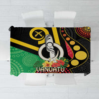 Tamtam Drum Vanuatu Tablecloth Boar Tusk Aboriginal Flag Style