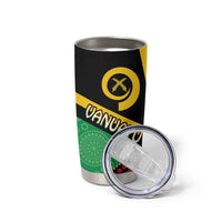 Tamtam Drum Vanuatu Tumbler Cup Boar Tusk Aboriginal Flag Style
